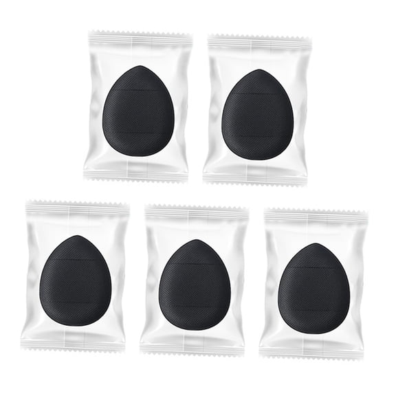 5 Pieces Finger Powder Puff, Makeup Sponge Soft Powder Puff Puff Blending Sponge for Cream Concealer Makeup under Eyes Black