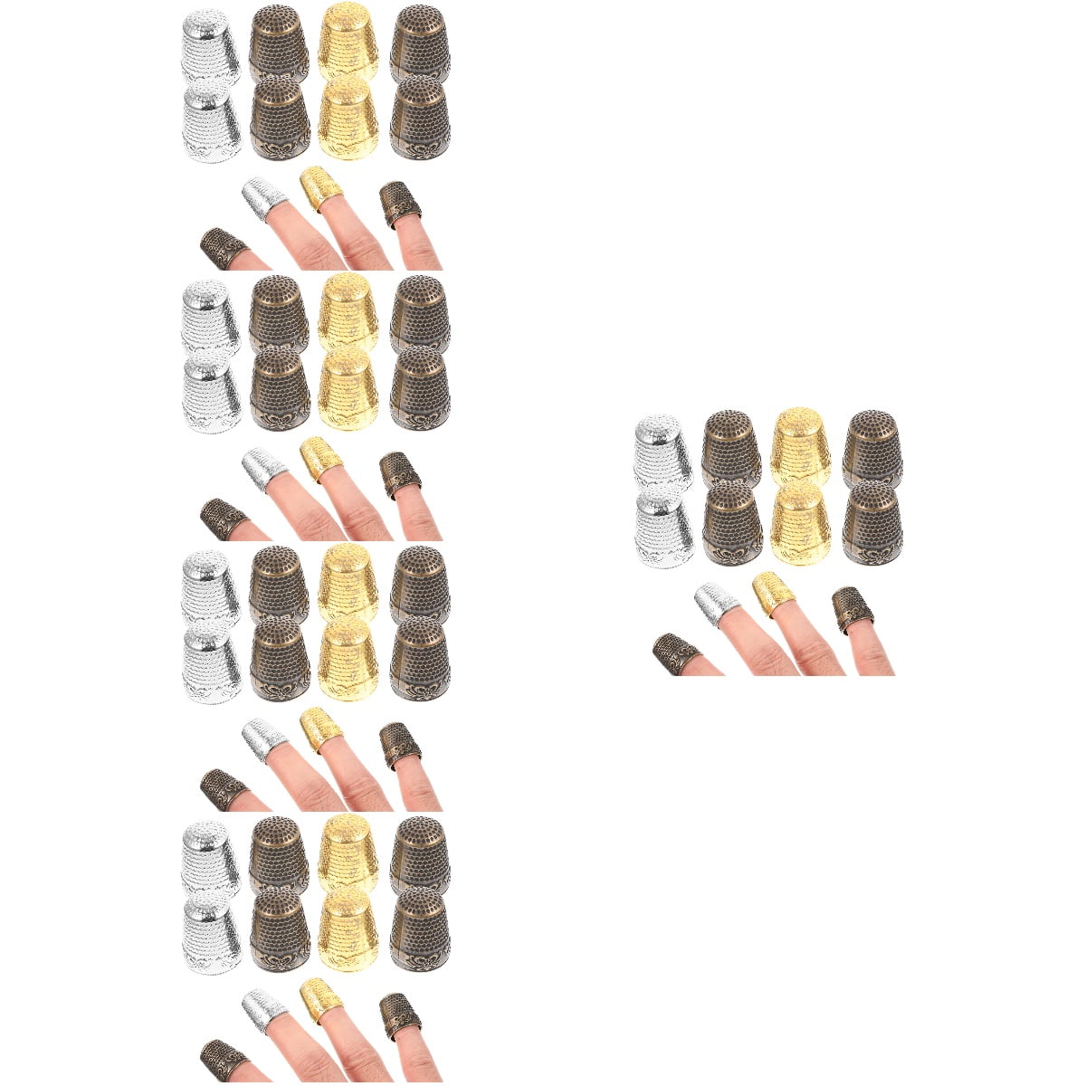 5 Pieces Finger Sewing Thimble Embroidery Accessories Accessory