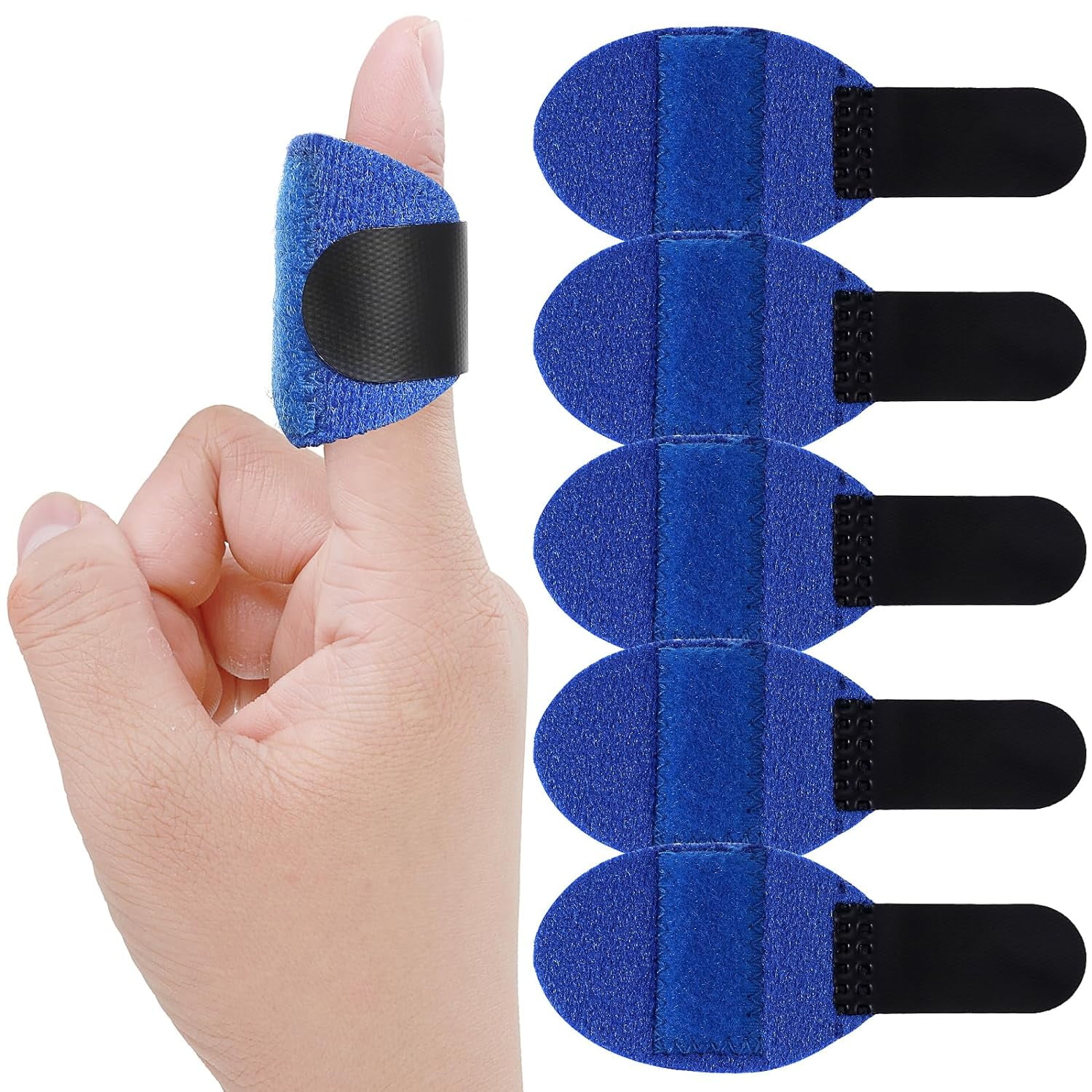 5 Pieces Finger Splints, Finger Support Brace Finger Stabilizer Kit