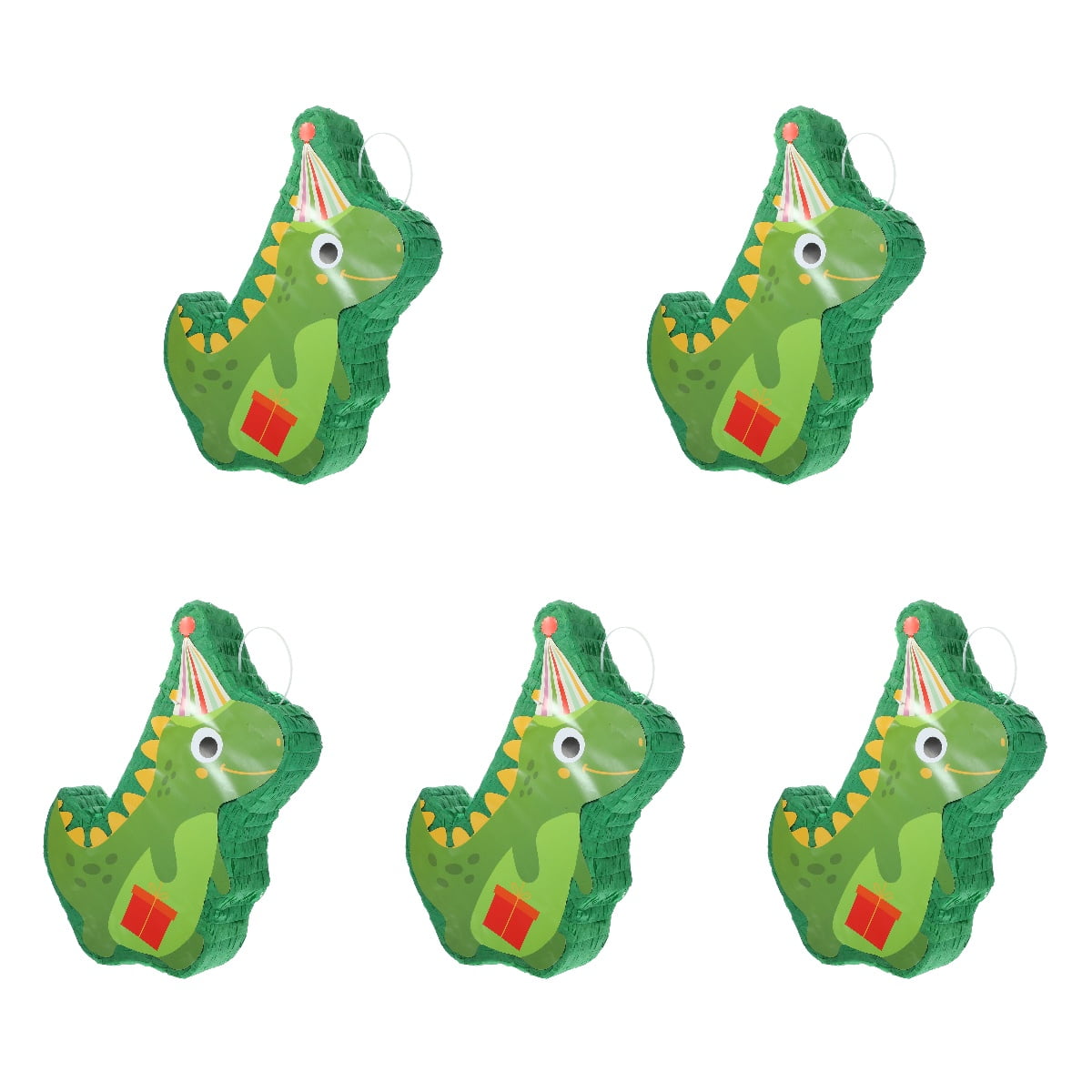 5 Pieces Hanging Pinata Decoration World Toys Dinosaur Party Dinosaurs Baby Child Green