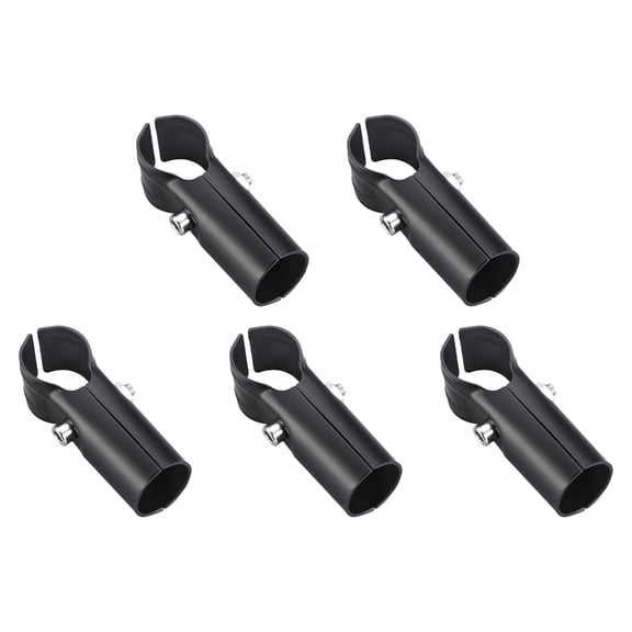5 Pieces High Strength Stainless Steel Pipes Connectors Drying Rack Fittings Round Pipes Connection Attachments