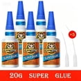 thumbnail image 1 of 5 Pieces Instant Bonding Clear Cyanoacrylate Super Glue, Quick Dry Universal Adhesive for Plastic, Wood, Metal, Crafts and Daily Small Parts Repair, 1 of 8