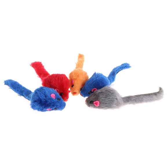 5 Pieces Interactive Cats Toy Mice for Indoor Cats for Play Mouse for Cats and Kittens Random Colors