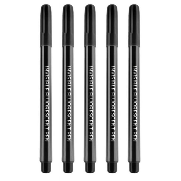 5 Pieces Invisible Fluorescent Pens Magic Secret Message Pens Invisible Ink Pens