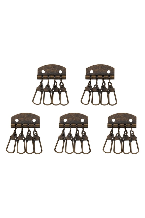 5 Pieces Key Rings Holders Keychain Organisers Key Row Keyring Organizers Multifunctional Key Holders with 4/6 Hook
