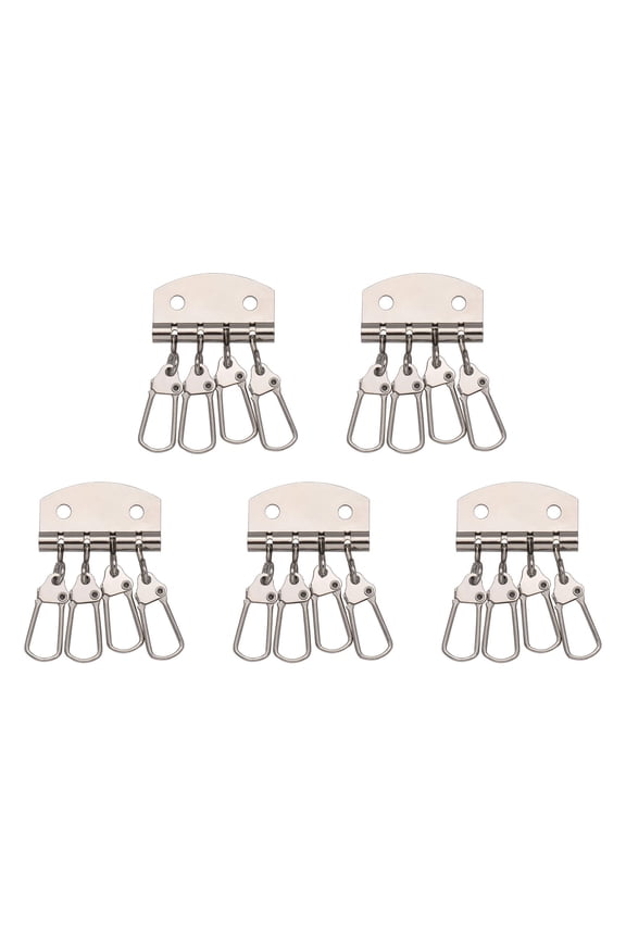 5 Pieces Key Rings Holders Keychain Organisers Key Row Keyring Organizers Multifunctional Key Holders with 4/6 Hook