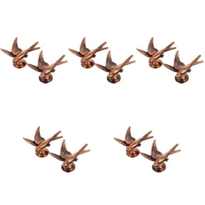HONITANO Bird Shaped Cabinet Knobs, Metal Drawer Pulls, Brown for Furniture, 10Pcs