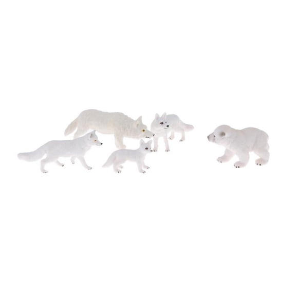 5 Pieces Lifelike ABS Animals Figure Arctic Life Animal Figurines Kis Learning Toys