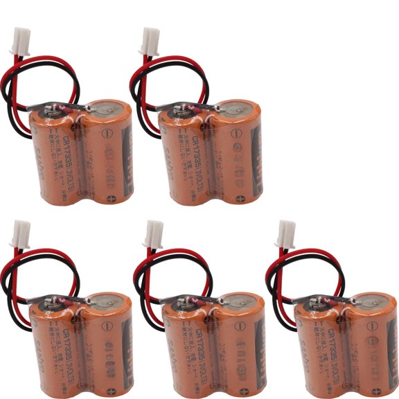(5-Pieces) MR-BAT6V1 2CR17335A WK17 6V 1650mAh Lithium Battery for M80 Driver MR-J4 servo System