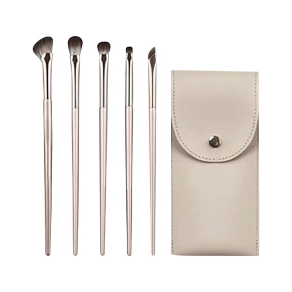 5 Pieces Mini Makeup Brush Set, Makeup Brushes Foundation Blend Blush Concealer Eye Shadow Blend Eye Liner Makeup Brush Set for Travel Makeup Bag