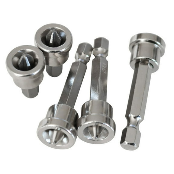 5 Pieces Multifunctional Magnetic Positioning Screwdriver Bits Anti-Slip Drill Bit Suitable for Gypsum Board Dry Wall