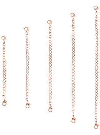 JIACHARMED Rose Gold Necklace Extenders Delicate 1,2,3 Inches Necklace  Extension Chain Set for Necklaces Chokers Bracelets Anklets, 2mm Width  Chain