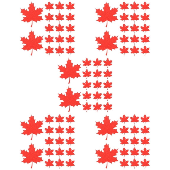 5 Pieces Paper Cutting Maple Leaves Harvest Festival Decor