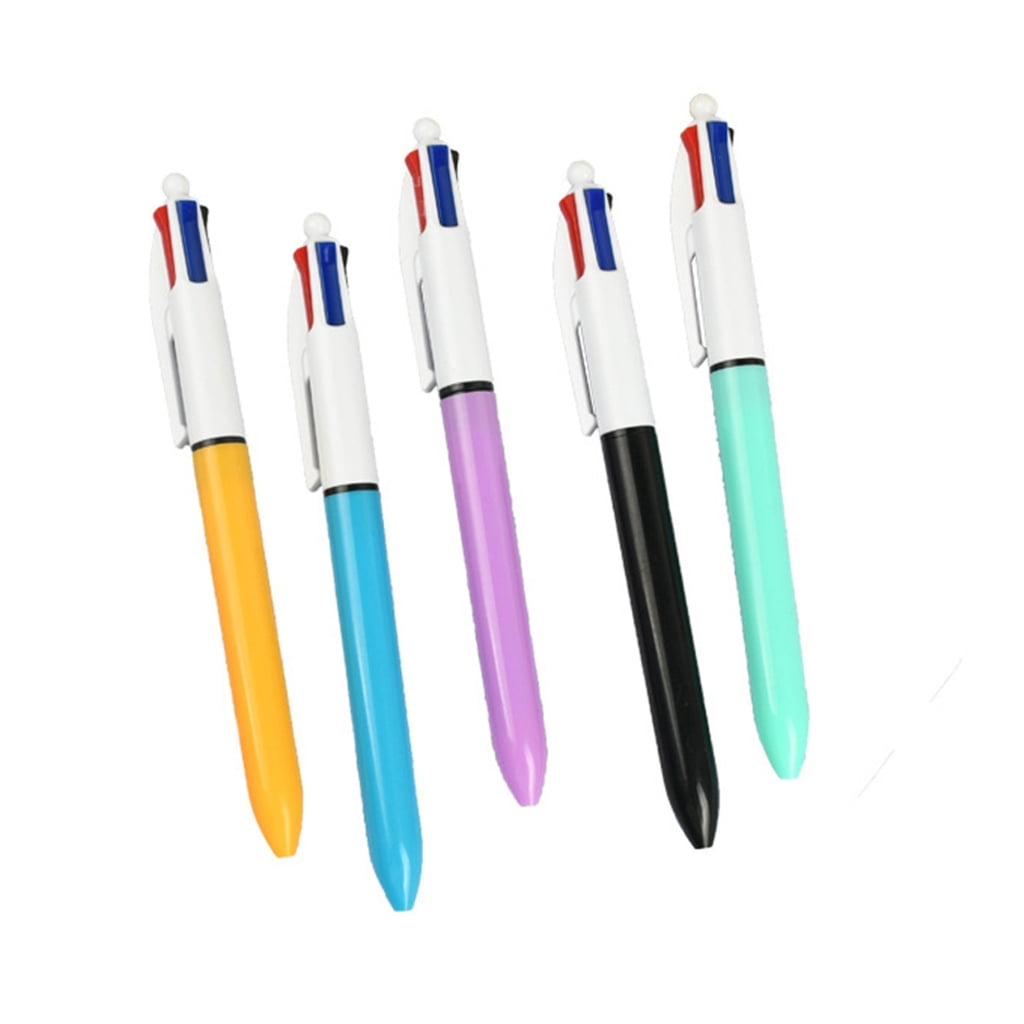 5 Pieces Pen Retractable Ballpoint Pen Multicolor Ballpoint Pen 4 ...