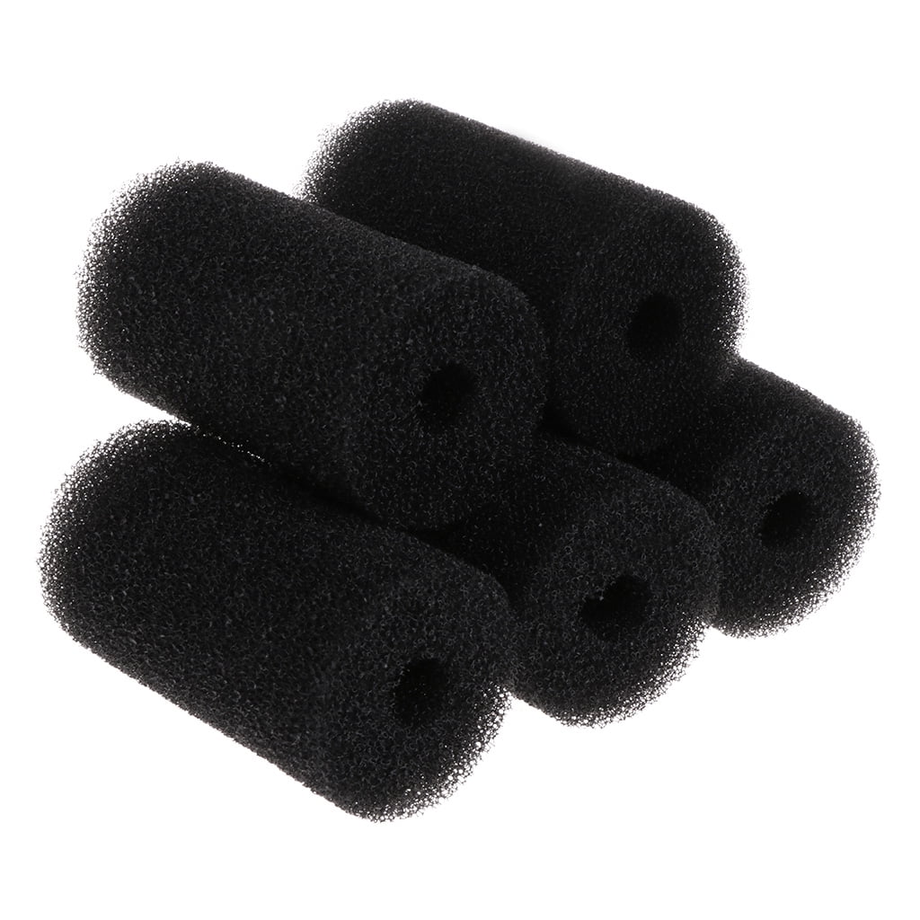 5 Pieces Pre-Filter Sponge Replacement Aquarium Filter Media Black Foam ...