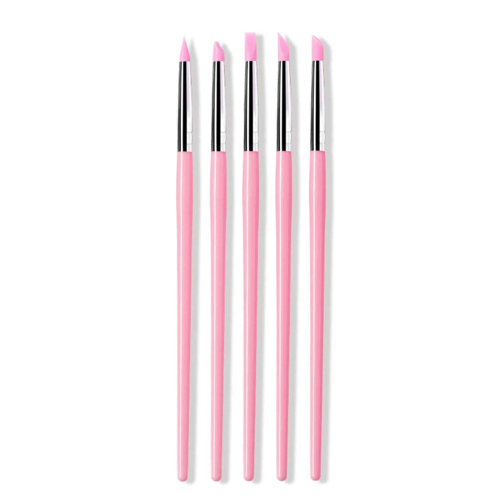 5 Pieces Professional Silicone Brush Set For Nails Art And Pottery Soft ...