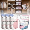 thumbnail image 1 of 5-Pieces No Pump Vacuum Storage Bags, 2026 New No-Pump 3D Vacuum Storage Bags, Large Vacuum Storage Compression Bags for Clothes, Blankets, Bedding, Comforters (5PCS, M + L), 1 of 7