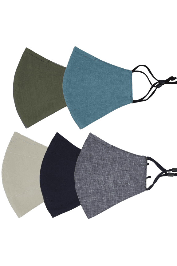 5 Pieces Reusable Face Mask Protect Comfy Washable Cover Cloth Masks Nose Clip Wire Unisex Multi Color