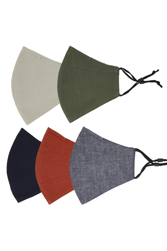 5 Pieces Reusable Face Mask Washable Cover Cloth Adjustable Nose Clip Wire Unisex