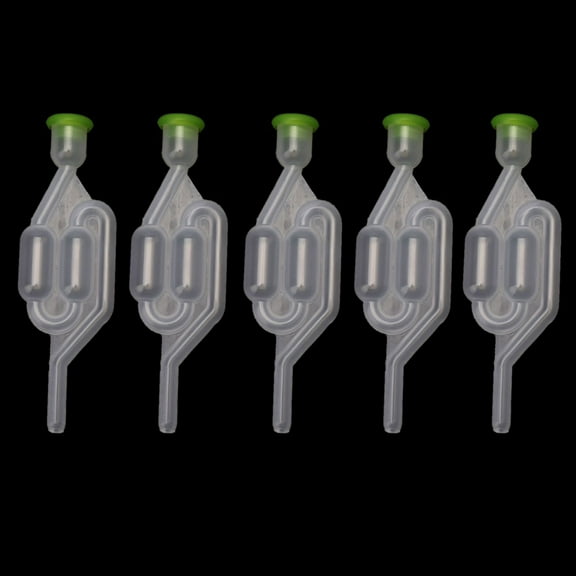 5 Pieces S-Shape Air Lock Twin Bubble Plastic Airlocks Homebrew Fermentation Wine For Valve Reusable Making Tool