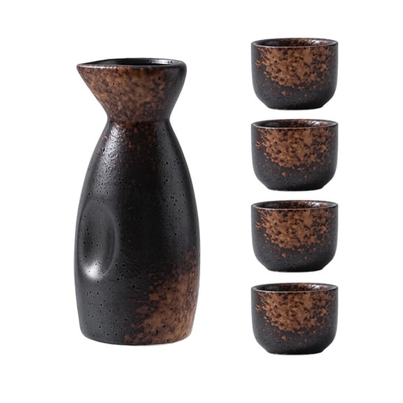 5 Pieces Sake Set, Ceramic Sake Set, Used for Restaurant Decoration, Personal and Family Gatherings
