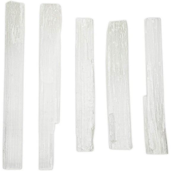 5 Pieces Selenite Wand, Large Crystals and Healing Stones Stick, 6-8 inches