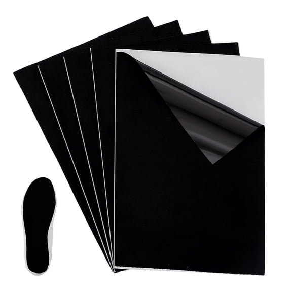 5 Pieces Self Adhesive Suede Sticky Sheets 7.8"x11.8" Stick-on Friction-reducing Dance Soles Backing Non Slip Sole Protector