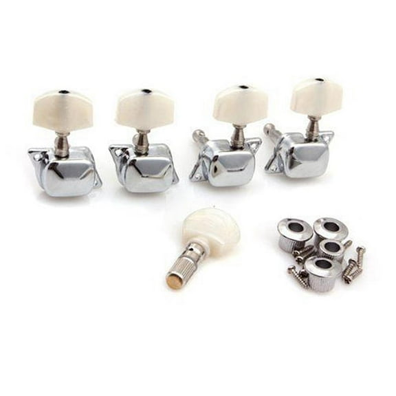 5 Pieces Semi-closed Banjo Tuning Pegs Machine Heads with Bushings Screws