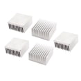 thumbnail image 1 of 5 Pieces Silver Tone Aluminium Radiator Heatsink Heat Sink 40x40x20mm, 1 of 1