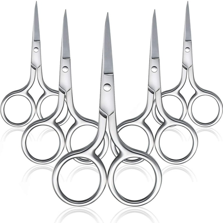 5 Pieces Small Straight Tip Nose Hair Scissor for Grooming, Stainless Steel  Multi-Purpose Beauty Grooming Scissors for Facial Hair Removal and Hair