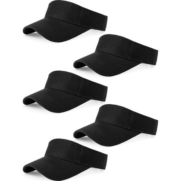 5 Pieces Sport Wear Athletic Visor Sun Visor Adjustable Cap Men Women Sun Sports Hat