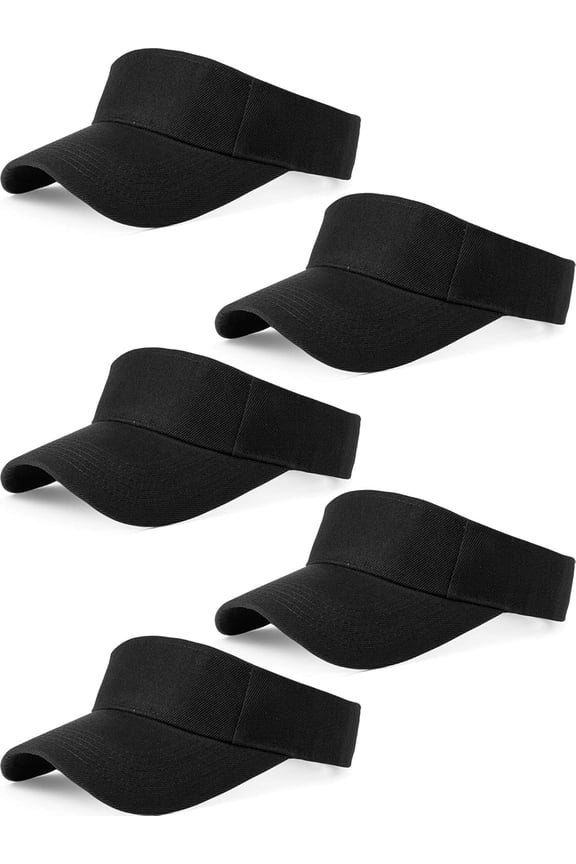 5 Pieces Sport Wear Athletic Visor Sun Visor Adjustable Cap Men Women Sun Sports Hat