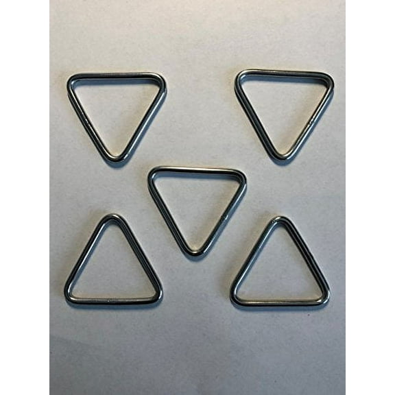 5 Pieces Stainless Steel 316 Triangle Ring Welded 1/8" x 1 3/8" (3mm x 35mm) Marine Grade Loop