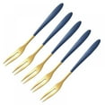 thumbnail image 1 of 5 Pieces Stainless Steel Fruit Forks Cocktail Forks Two Prong Forks Tasting Appetizer Forks, 1 of 7