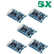 5 Pieces TP4056 / DW01A Enhanced Micro-USB Powered 5V 1A 1S LiPo Battery Charger Module