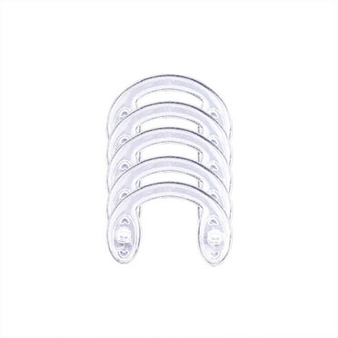 5 Pieces U Shaped Eyeglasses Nose Pads Screw in Glasses Strap Saddle Bridge Silicone Nose Pads 42mm Transparent Eyeglasses Anti Slip Anti Drop Glasses Fixing Tool for Children Adult