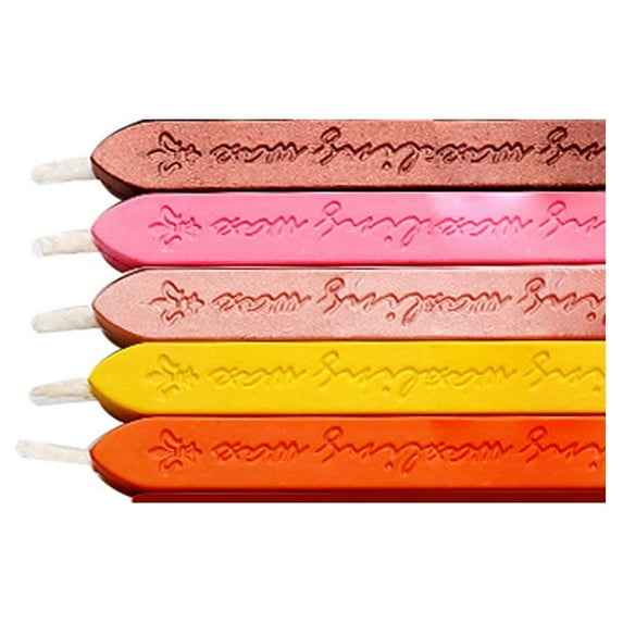 5 Pieces Variously colored Sealing Wax Sticks with Wicks for Letter Seal Wax Stamp,Wedding Invitations
