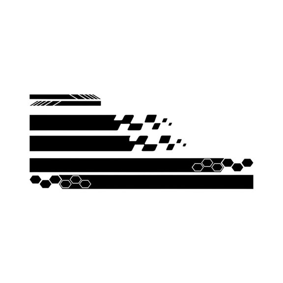 5 Pieces Vinyl Car Side Stickers for Auto Body with Racing Sports Decals Waterproof Vinyl Stripes for Custom Car Styling