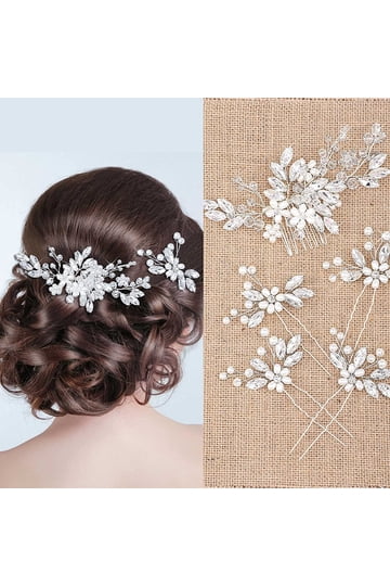 80 Piece Wedding Hair Pins Set with Storage Boxes, Crystal Pearl Rhinestone 23-Piece Wedding Hair Pins Set - Bridal Pearl Rhinestone  main image 3