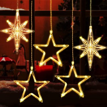 Window Wonder Christmas Lights Display - Pack of 4 Adjustable Rods ...