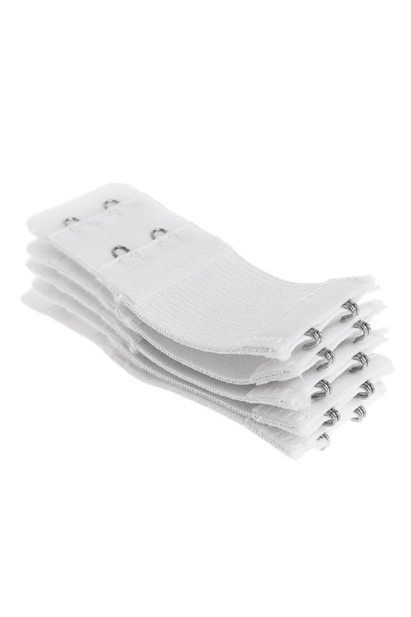 5 Pieces Women's Soft Comfortable Elastic Bra Extenders Bra Extension Strap 2 Hook 2 Row Lady's Bra Extender Bra Band