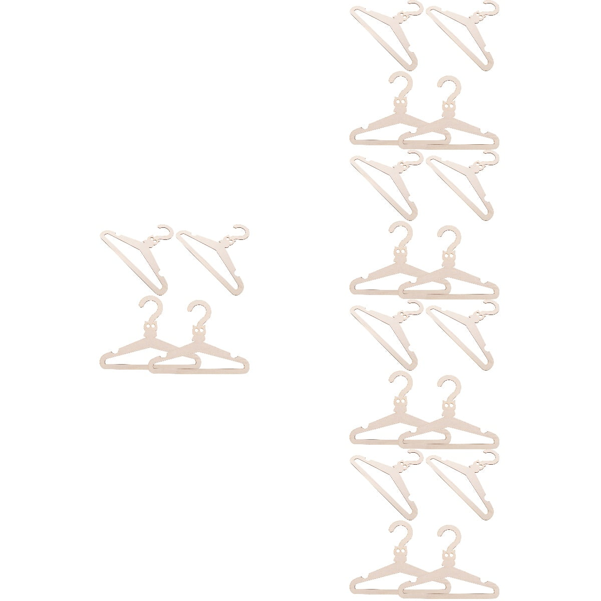 5 Pieces Wooden Hanger Nappy Cute Pantry Coat Skirt Hangers Baby