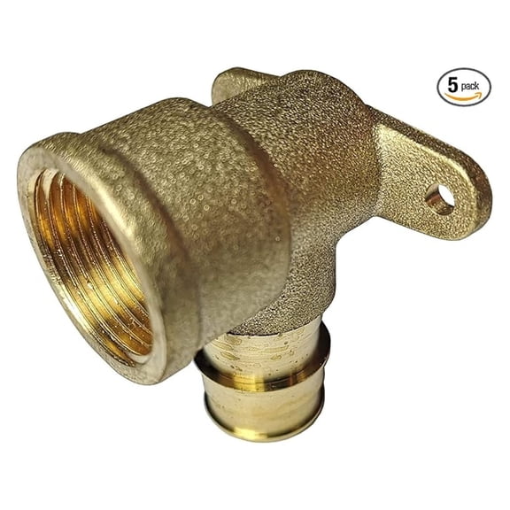 5 Pieces XFITTING 3/4" Pex A x 3/4" Female NPT Elbow with Drop Ear, F1960 Expansion Elbow