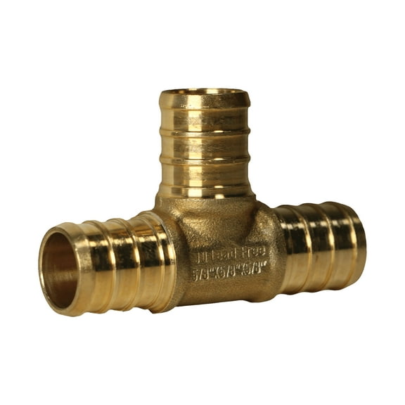 5 Pieces XFITTING 5/8" x 5/8" x 5/8" Pex Tee, Pex B Crimp Version 25-6-2=5X