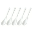 thumbnail image 1 of 5 Pieces of 5.12-inch Bone China Spoons, Coffee Mixing Spoons, Creative Long Handled white Spoons, Soup Spoons, Seasoning Spoons, 1 of 9