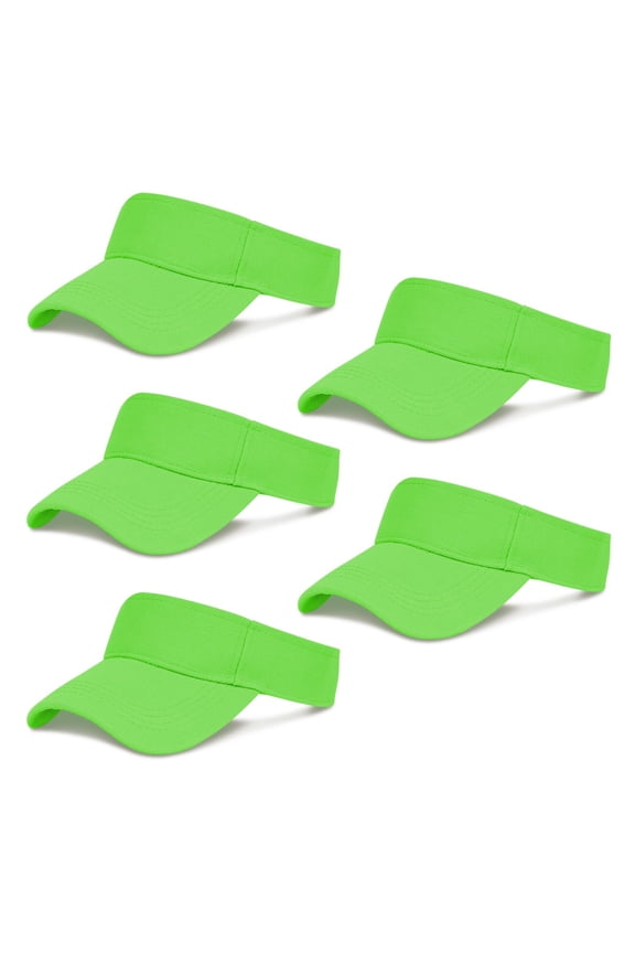 5 Pieces of Adjustable Sport Visors Sun Visor Hats Cap Visors for Women and Men