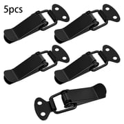 5 Pieces of Black Spring Latch Clips, Mini Spring Loaded Flip Latches for Tool Boxes Cabinets and Luggage Cases