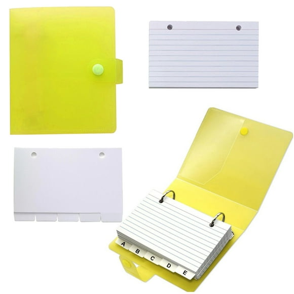 5 Pieces of White Sticky Notes, 3X5 Lined Index Cards With Ring Holder and Dividers 100 Ruled Cards By Meiiso