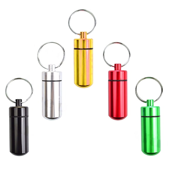 5 outdoor Pill box Keychain Medicine Case Bottle Drug Holder container TAPDRA Spare Part