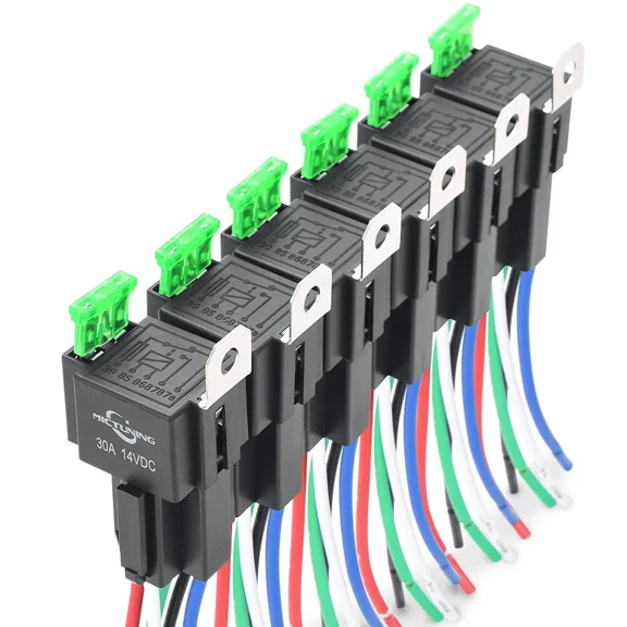 5 Pin 30Amp Fuse Relay Switch Harness 14Awg Wire Kits For Automotive Car Boat Rv